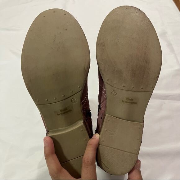 Sundance Suede Pink Western Slouchy Embroidered Leather Cowboy Ankle Boots 6.5 - Picture 11 of 12